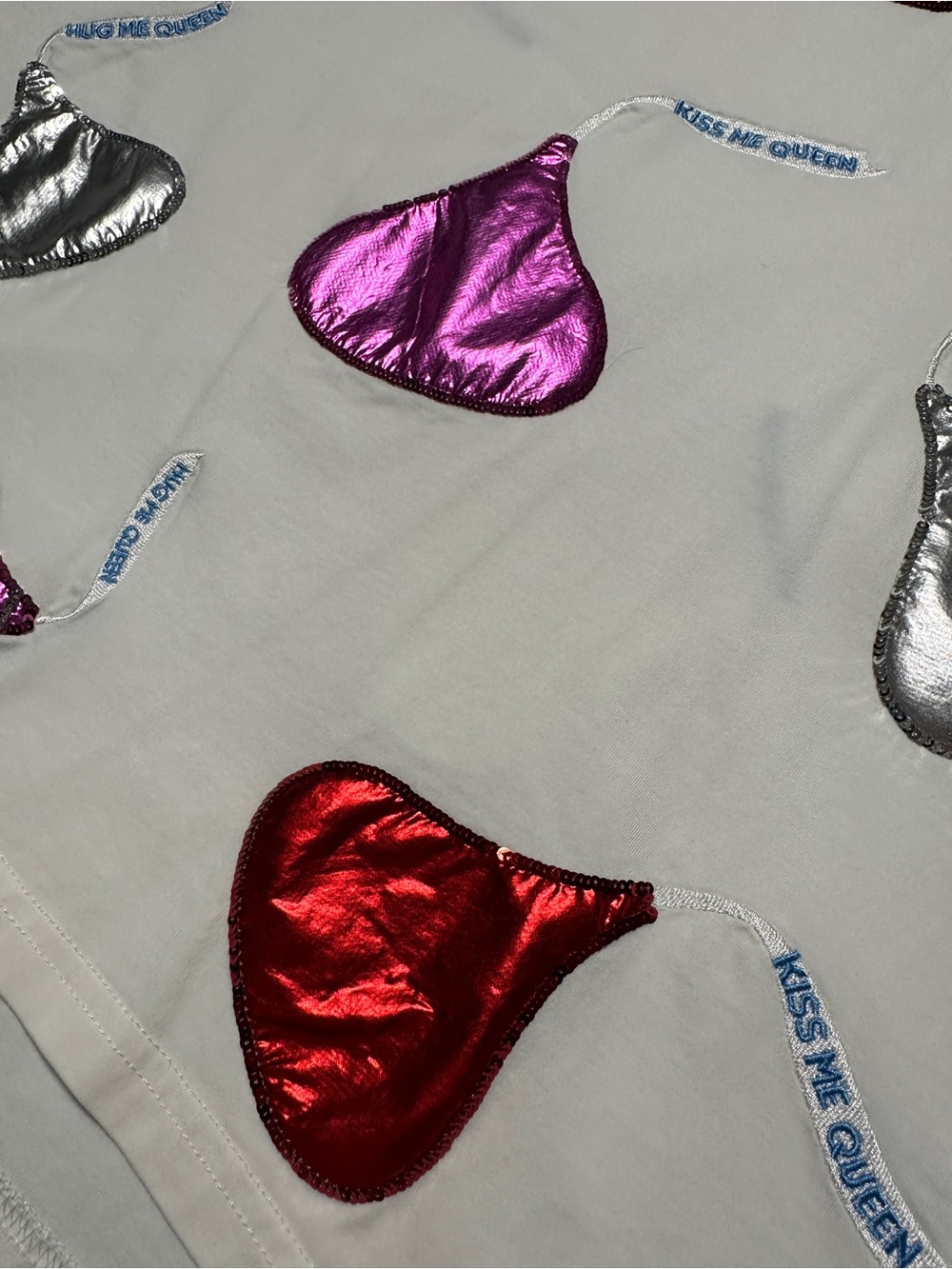 Queen of  Sparkles Metallic Hershey Kiss Graphic Tee - - Picture 2 of 6